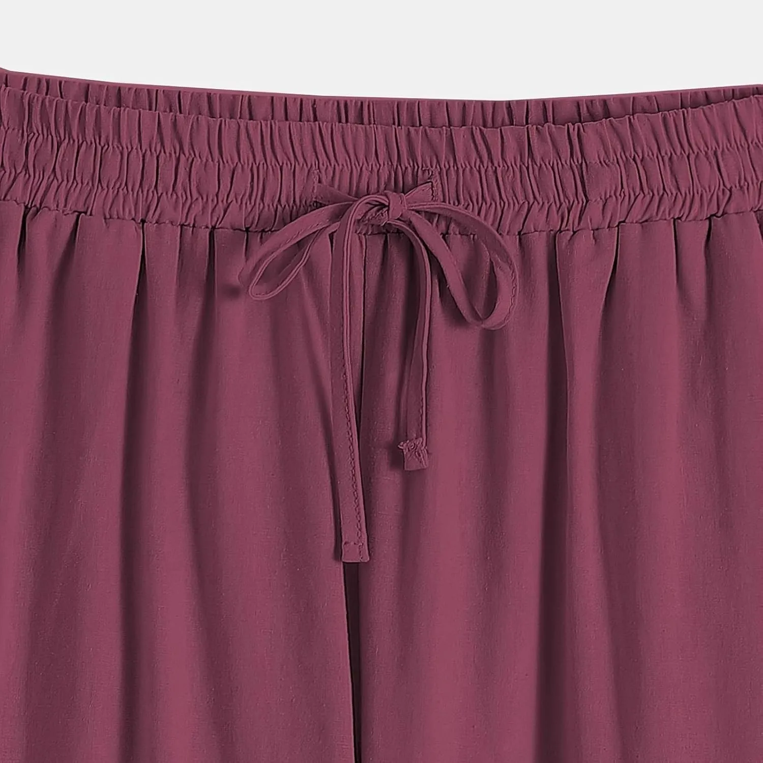 DASAYO Womens Linen Pants Drawstringgg Elastic Waist Straight Legg Trousers Summer Lightweigght Casual Pants with Pockets