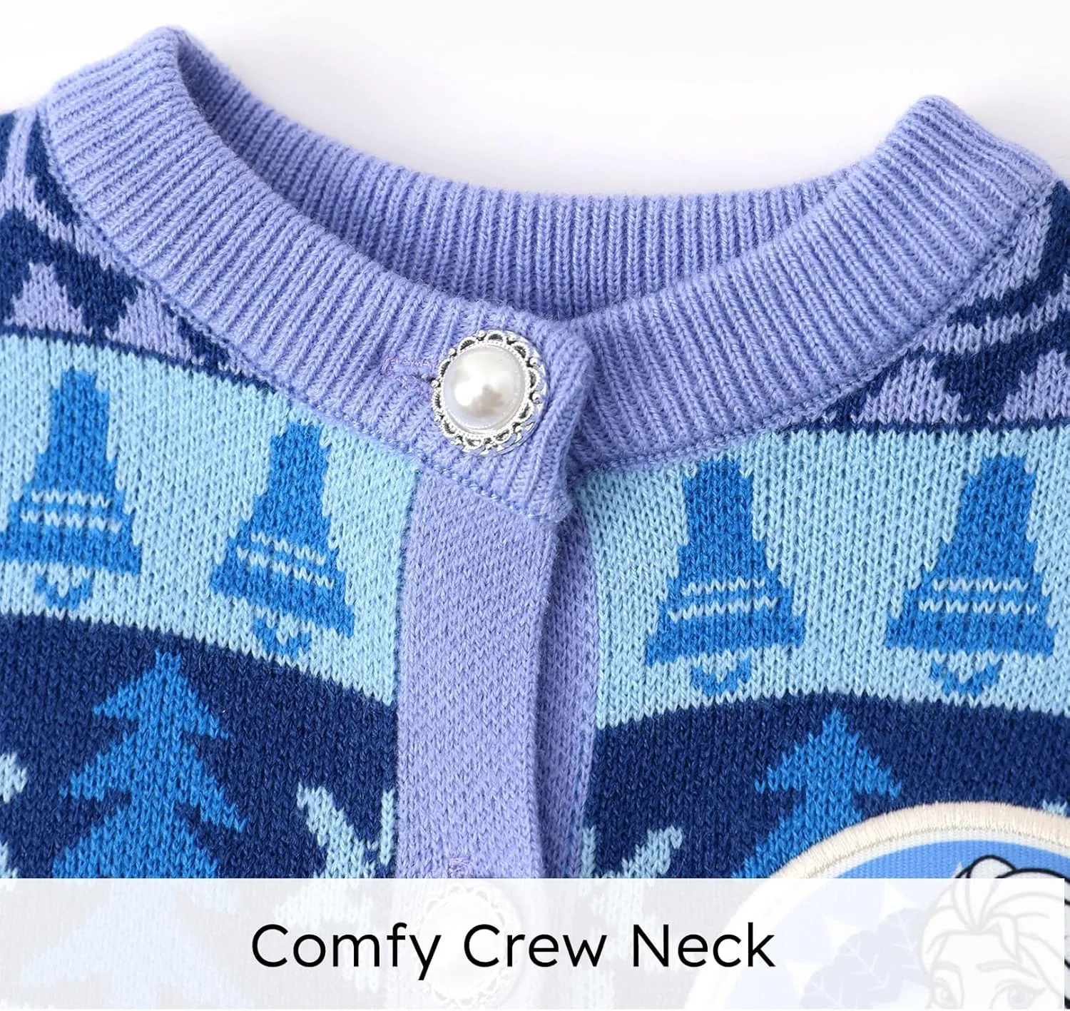 Disney Frozen Elsa Anna Princess Toddler Girl Christmas Sweater: Long Sleeve Crew Neck Knit Pullover Jumper 2-6 Years