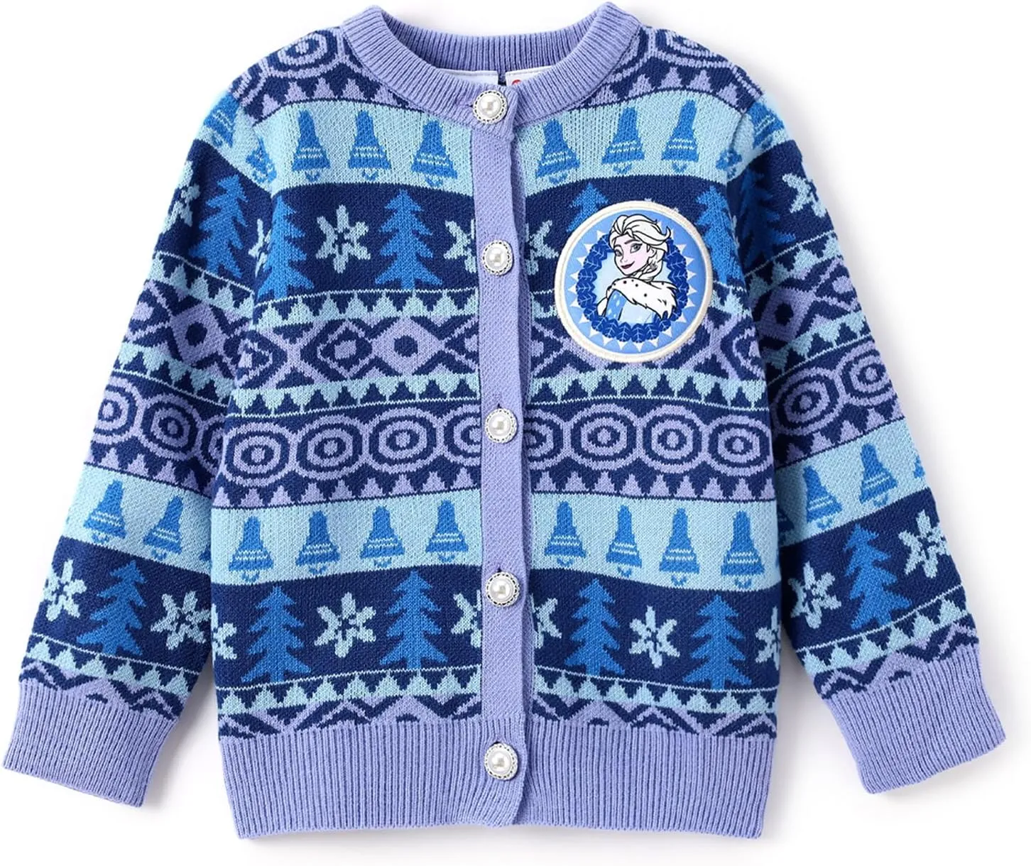 Disney Frozen Elsa Anna Princess Toddler Girl Christmas Sweater: Long Sleeve Crew Neck Knit Pullover Jumper 2-6 Years