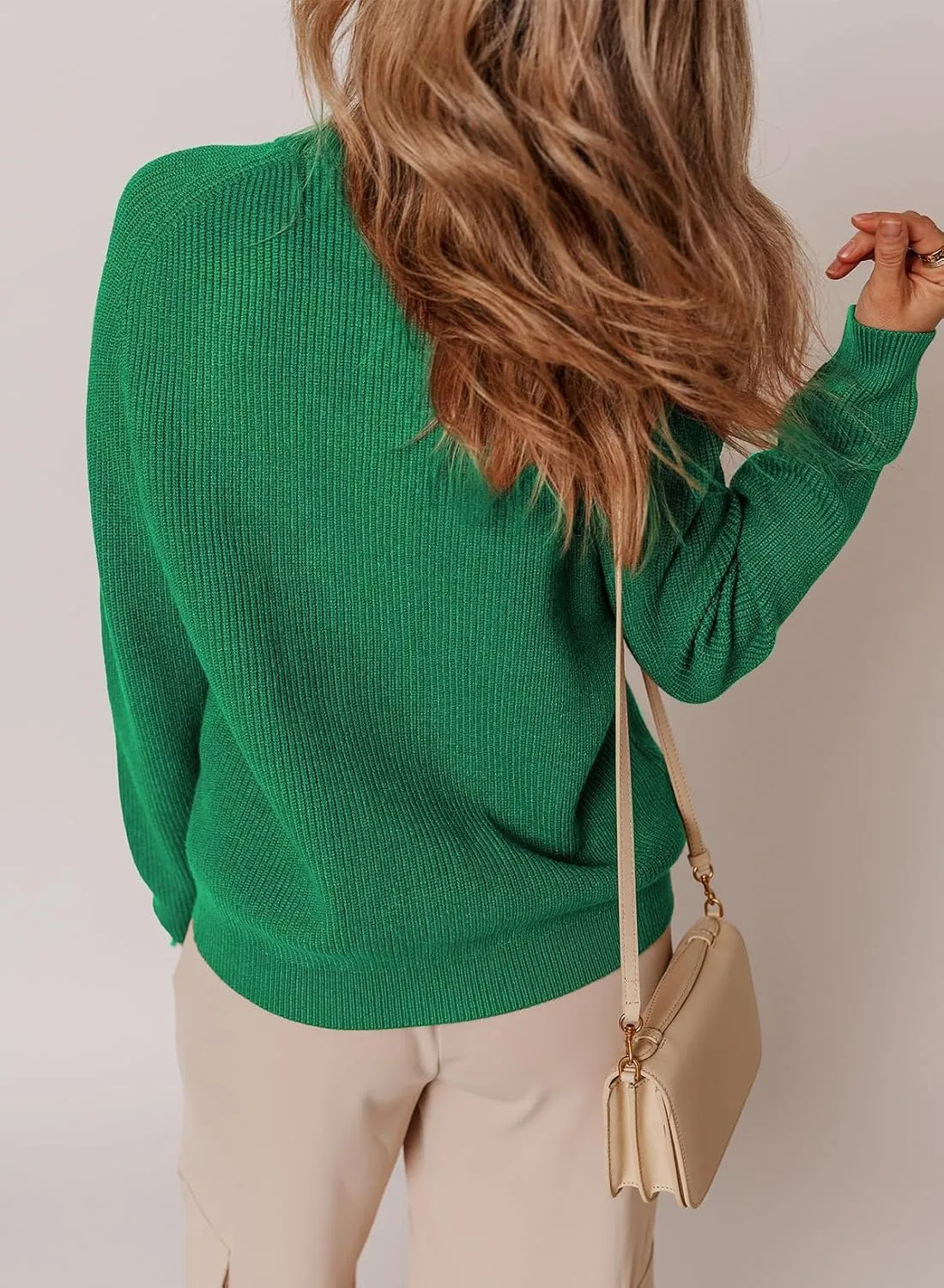 Dokotoo Cardigan Sweaters for Women Casual Long Sleeve Crewneck Button Down Cable Knit Sweater Tops with Pockets