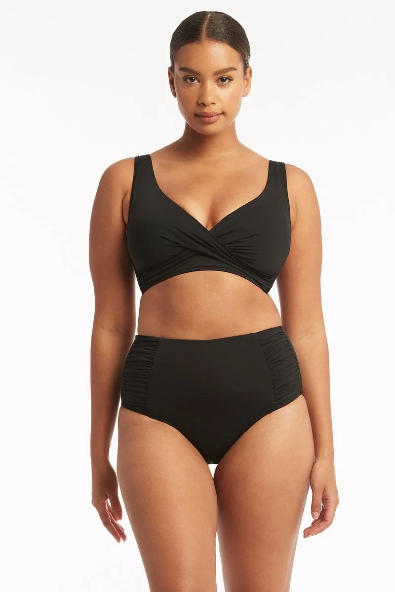 Eco Essentials Gathered Side High Waist Pant