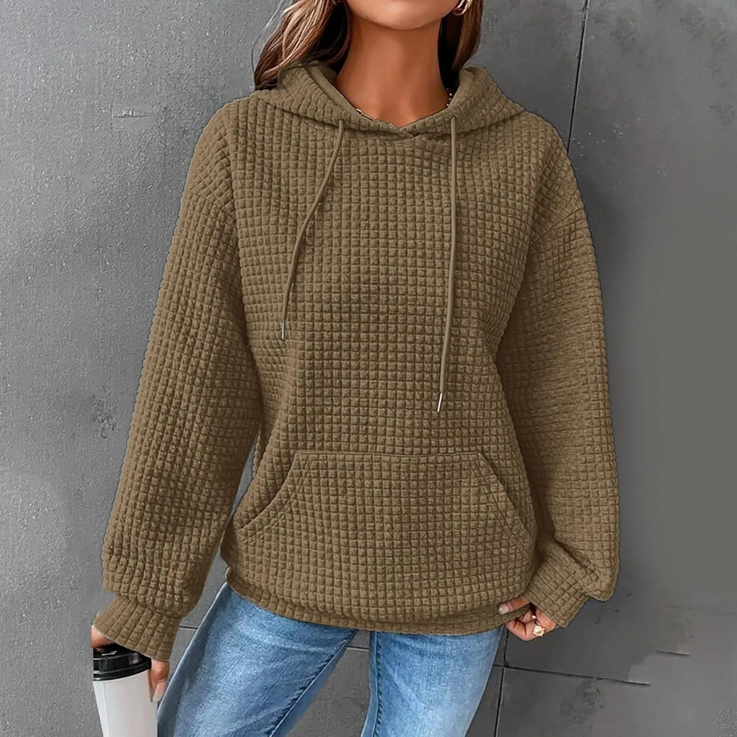Fall Hoodies for Women,2023 Trendy Lightweight Cable Knit Oversized Sweatshirt,Casual Long Sleeve Pullover Tops