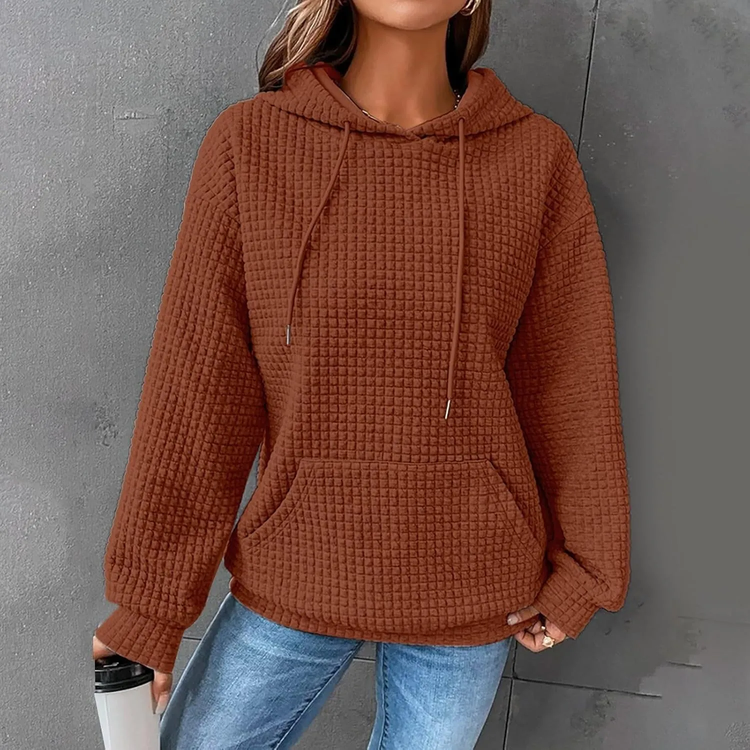 Fall Hoodies for Women,2023 Trendy Lightweight Cable Knit Oversized Sweatshirt,Casual Long Sleeve Pullover Tops