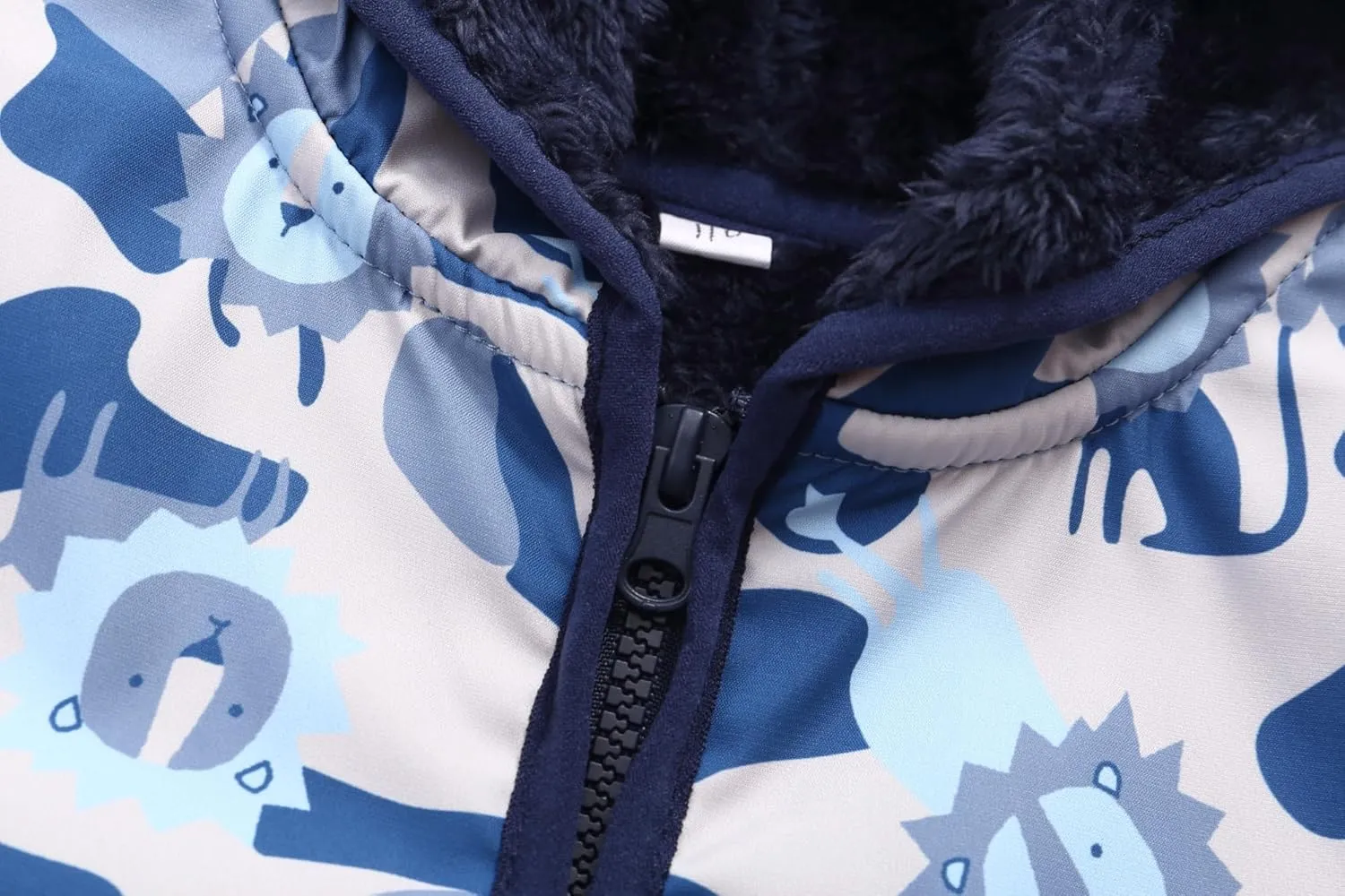 Feidoog Toddler Fleece Jacket Baby Boys Girls Hooded Waterproof Zipper Long Sleeve Thick Warm Outerwear