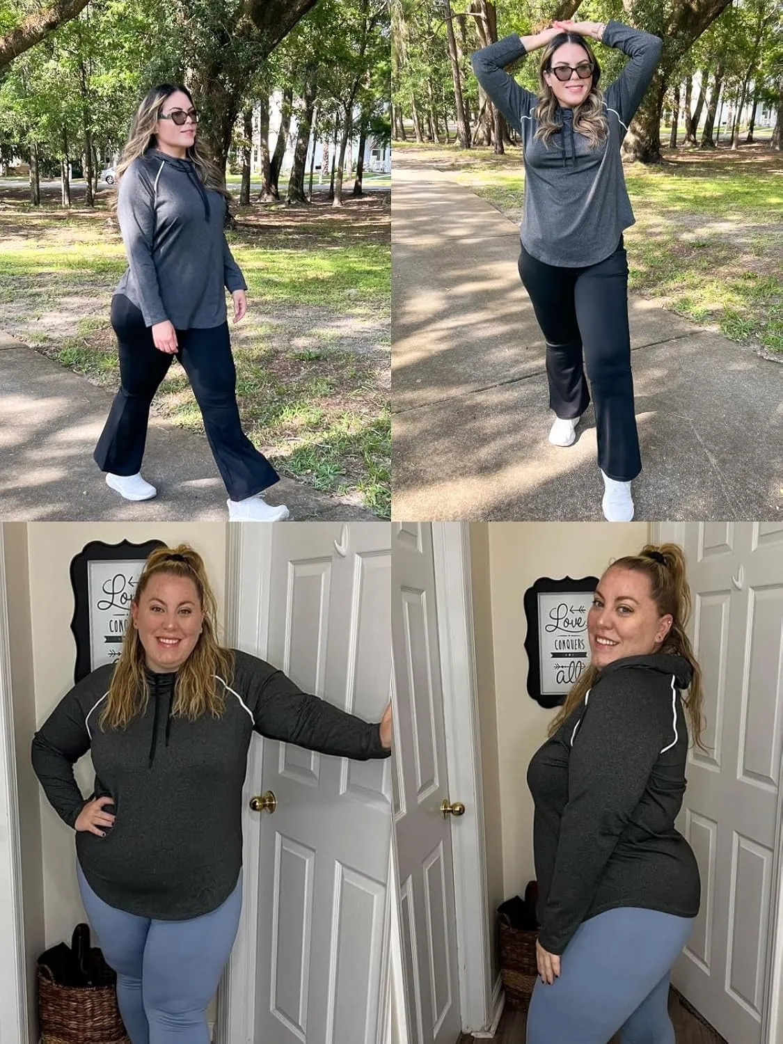 FOREYOND Plus Size Hoodies for Women Workout Tops Lightweight Sweatshirts Thumb Hole Athletic Tops Running Shirts