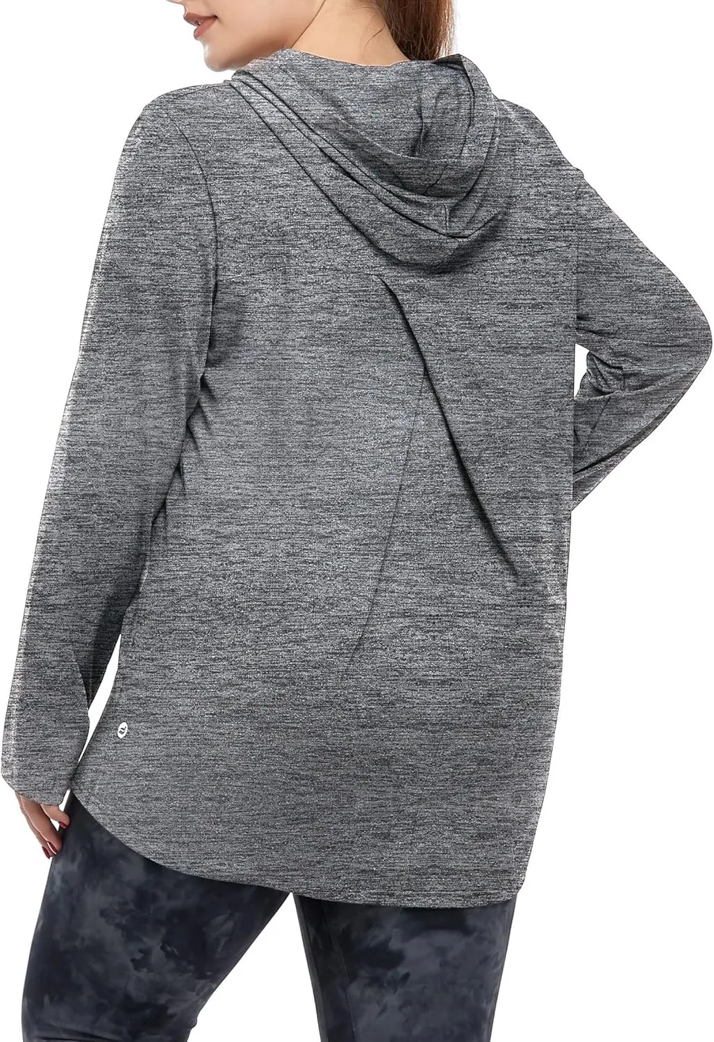 FOREYOND Plus Size Hoodies for Women Workout Tops Lightweight Sweatshirts Thumb Hole Athletic Tops Running Shirts