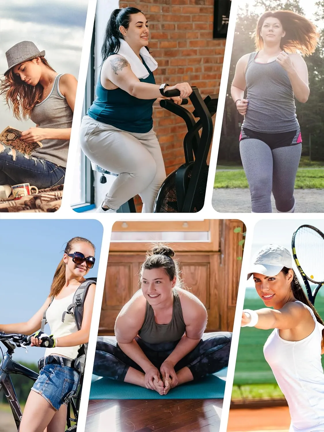FOREYOND Plus Size Workout Tank Tops for Womens Lightweight Tank Tops Sleeveless Athletic Running Yoga Shirts