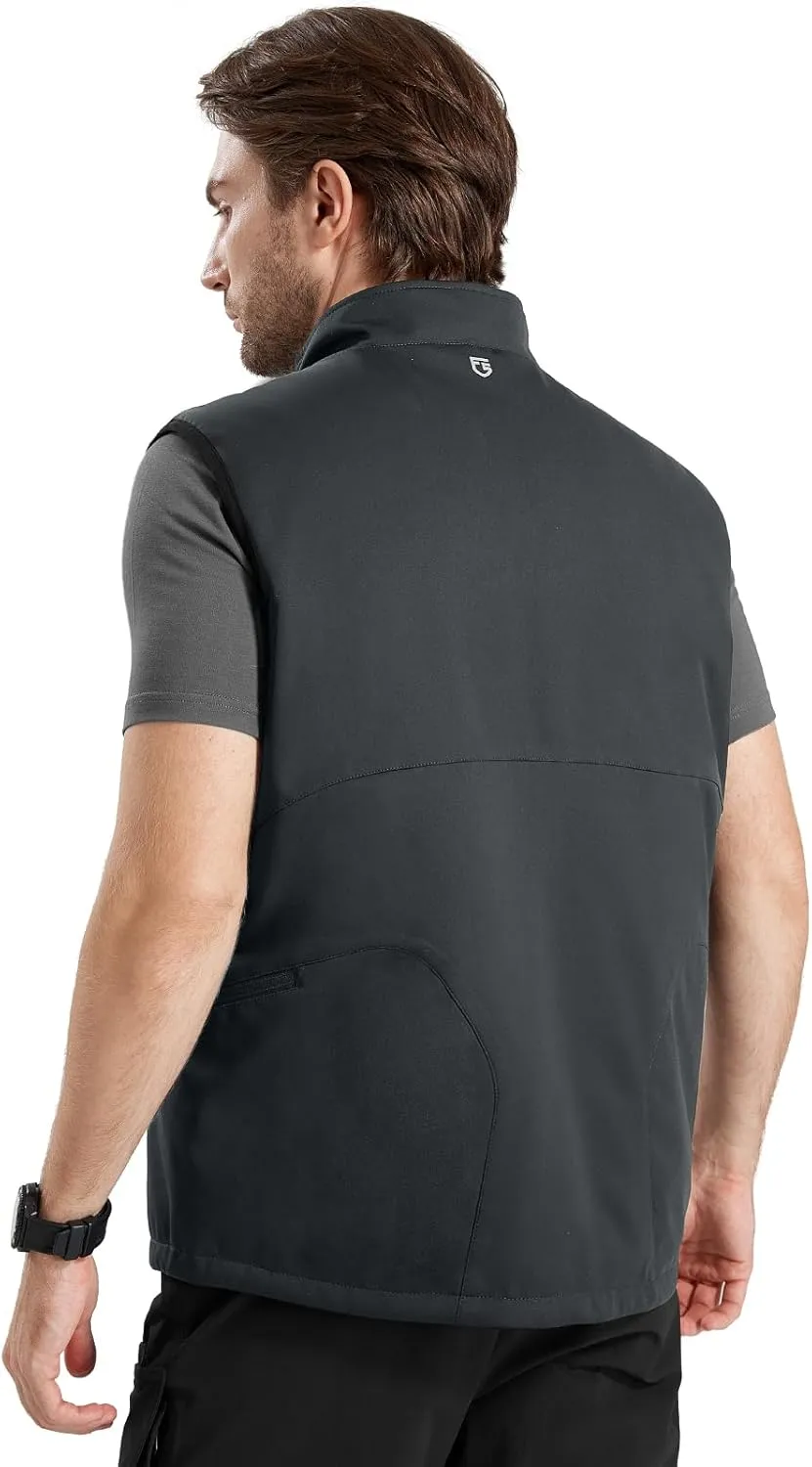 FREE SOLDIER Men's Lightweight Golf Vest Outerwear Windproof Reversible Sleeveless Softshell Jacket Running Vest