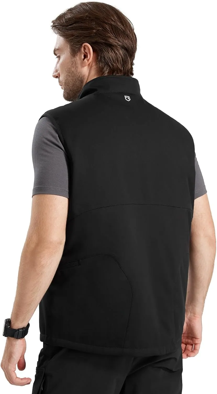 FREE SOLDIER Men's Lightweight Golf Vest Outerwear Windproof Reversible Sleeveless Softshell Jacket Running Vest
