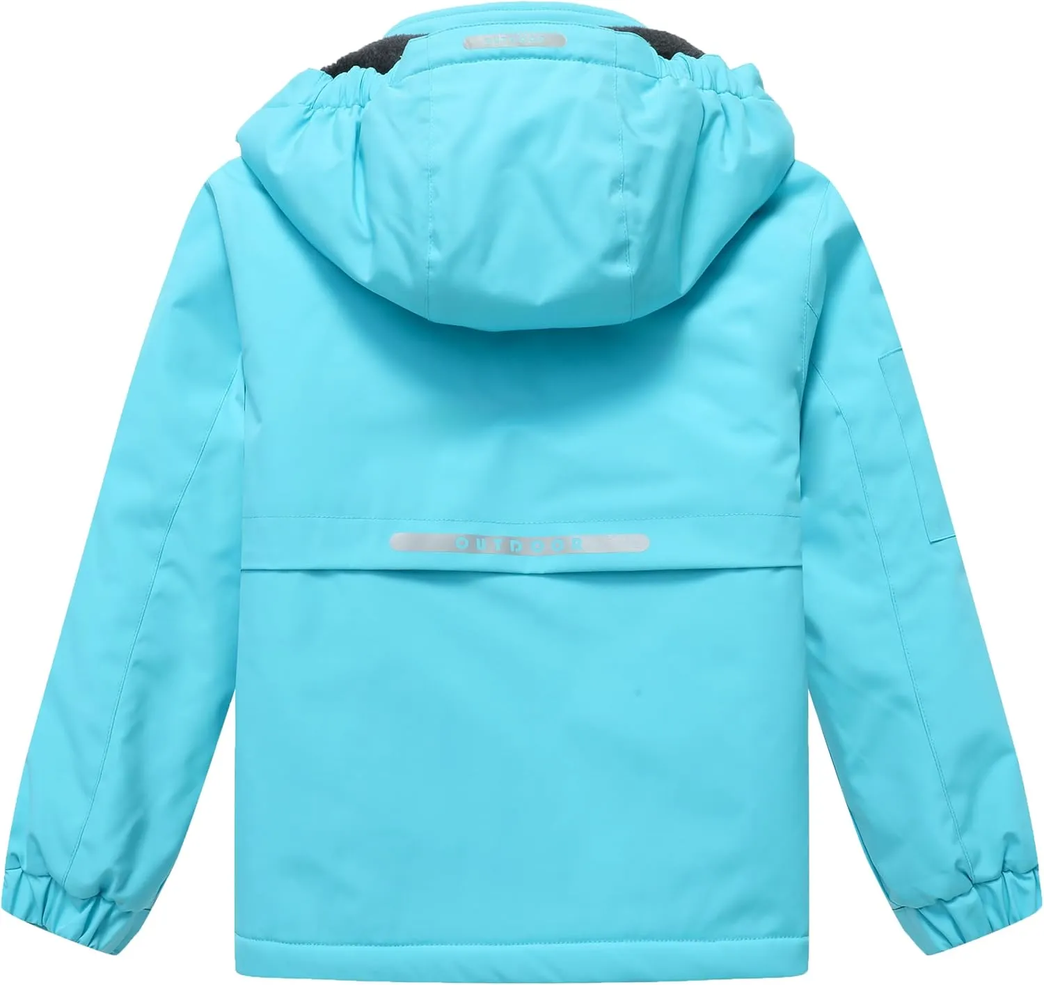 Girl's Ski Jacket Winter Outdoor Warm Snow Coat Kid's Snowboarding Windproof Jacket with Hood
