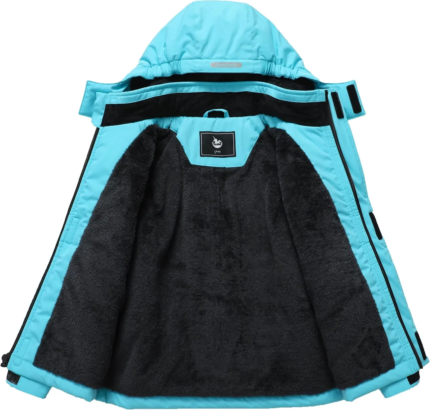 Girl's Ski Jacket Winter Outdoor Warm Snow Coat Kid's Snowboarding Windproof Jacket with Hood