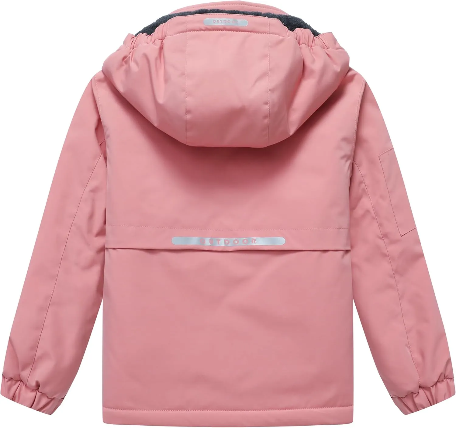 Girl's Ski Jacket Winter Outdoor Warm Snow Coat Kid's Snowboarding Windproof Jacket with Hood
