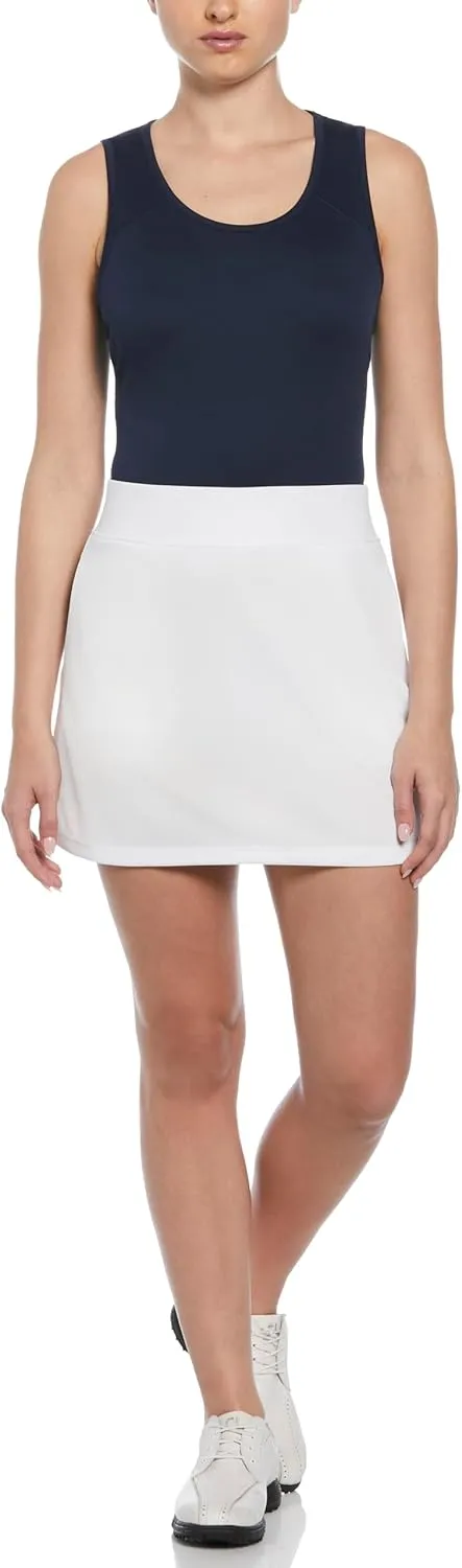 Grand Slam Women's 16" Solid Knit Golf Skort, with Tummy Control, Breathable Fabric, Moisture-wicking, UPF 50