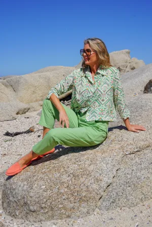 Green Print Jan Shirt