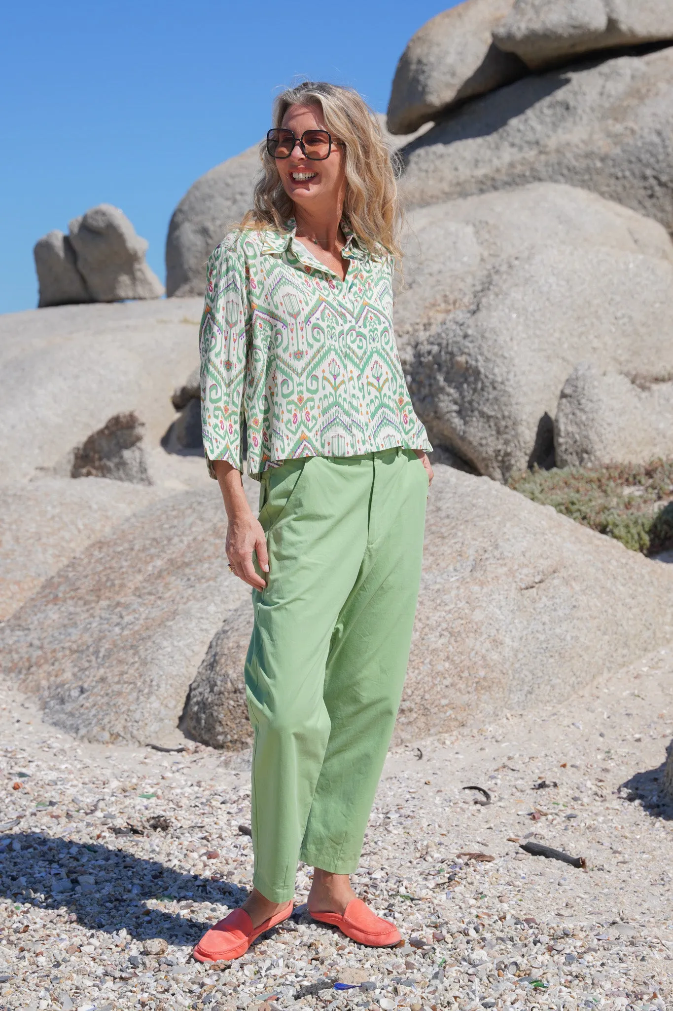 Green Print Jan Shirt
