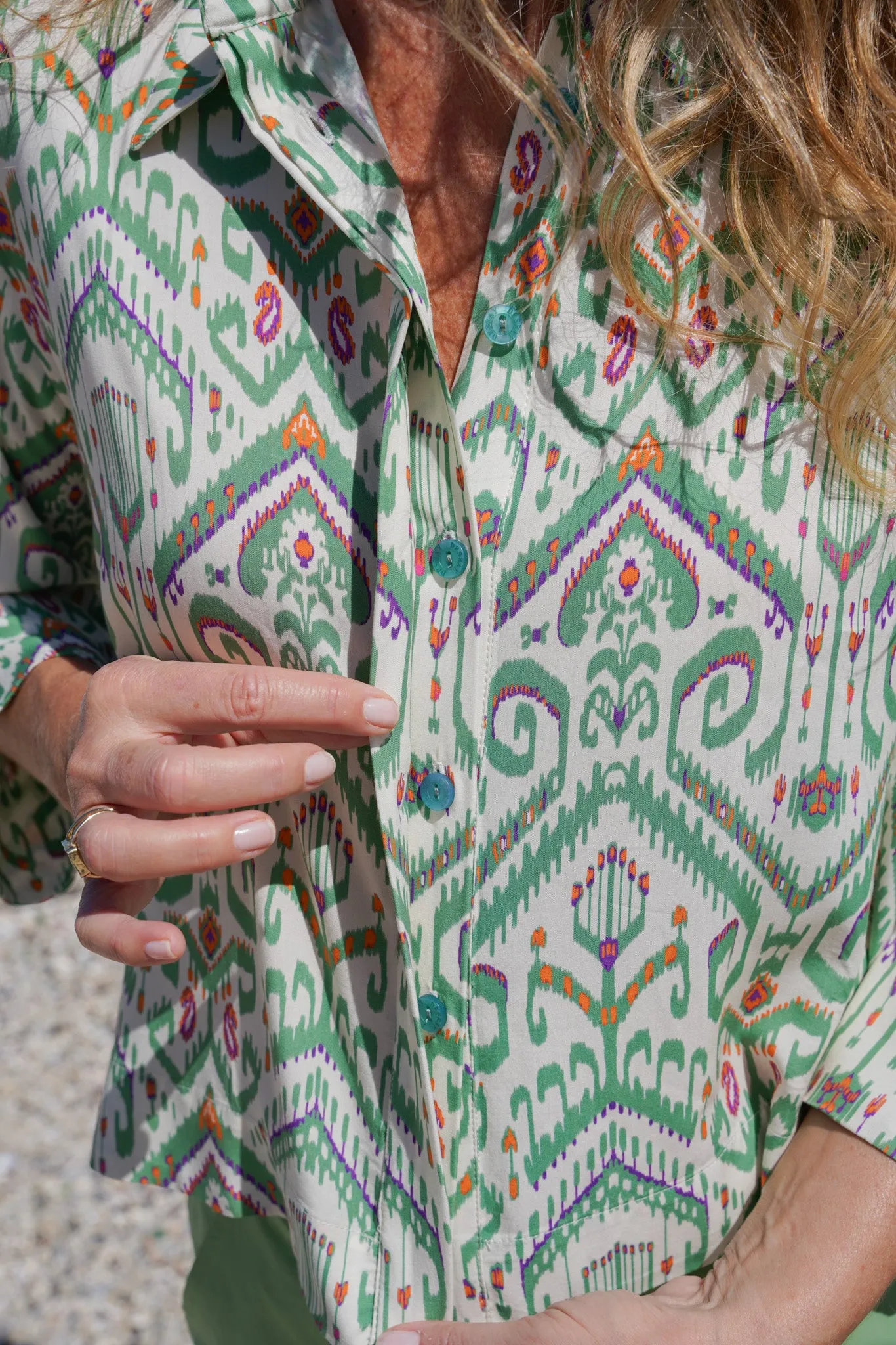 Green Print Jan Shirt