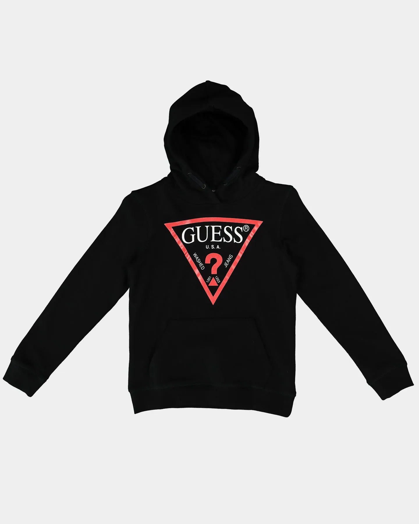 Guess Mainline Kid's Core Fleece Hoodie Jet Black