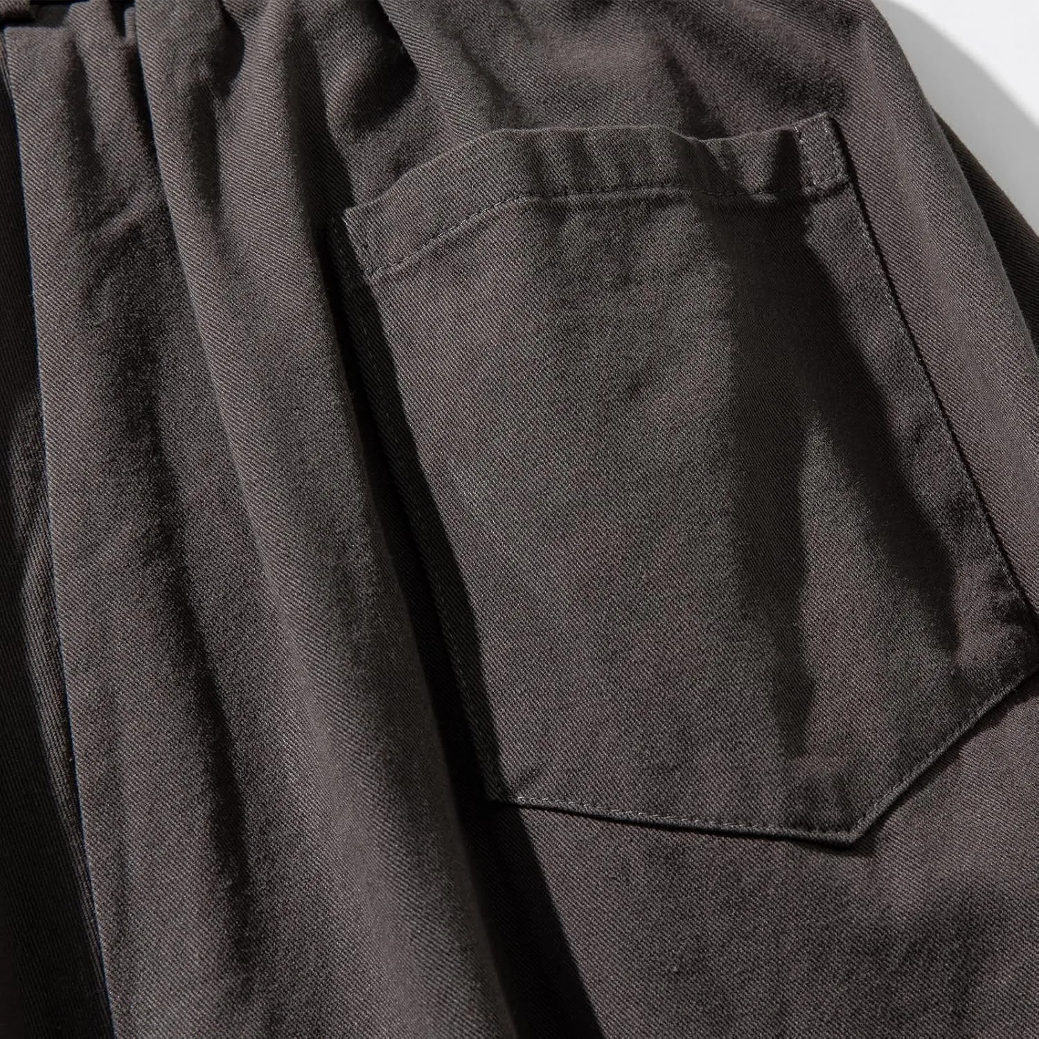 GURUNVANI Mens Wide Leg Harem Pants Japanese Loose Fit Pants Casual Elastic Waist Trouser