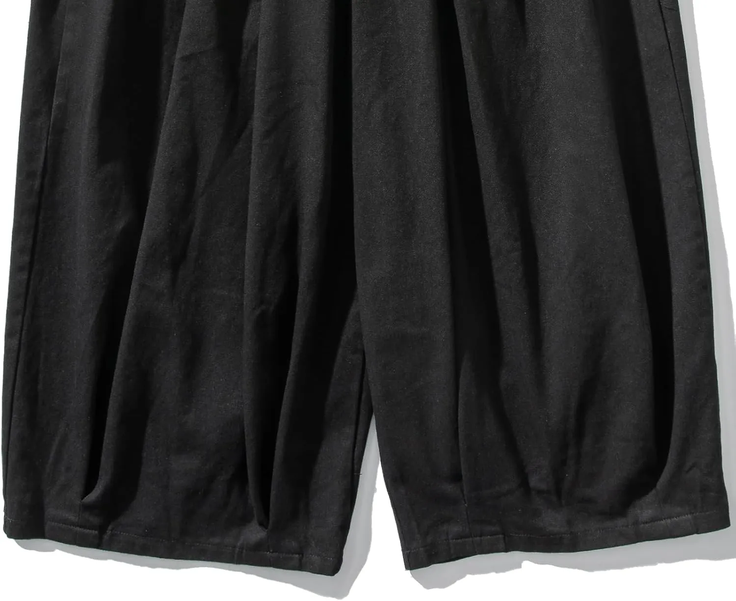 GURUNVANI Mens Wide Leg Harem Pants Japanese Loose Fit Pants Casual Elastic Waist Trouser