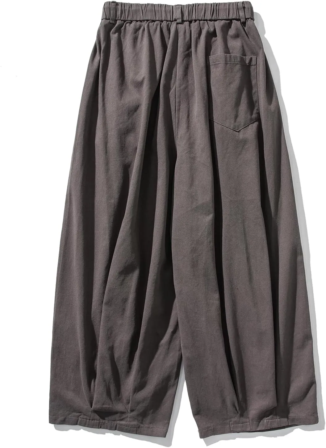 GURUNVANI Mens Wide Leg Harem Pants Japanese Loose Fit Pants Casual Elastic Waist Trouser