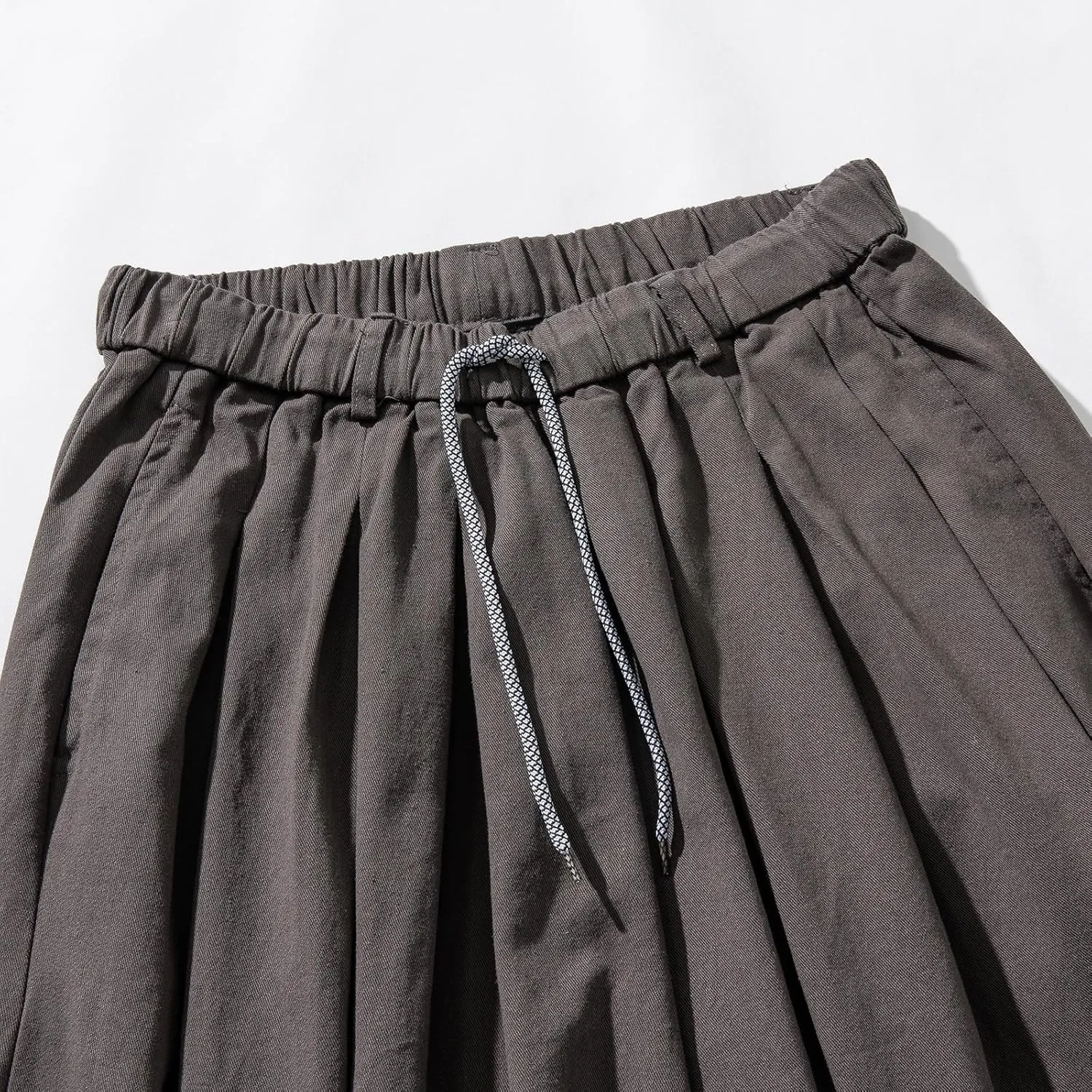 GURUNVANI Mens Wide Leg Harem Pants Japanese Loose Fit Pants Casual Elastic Waist Trouser