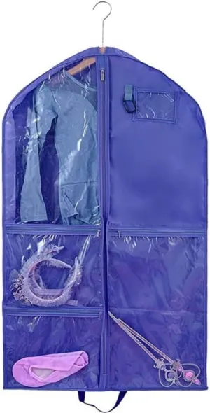Habrur Clothes Cover 39"" Suit Bags Travel Garment Bags For Hanging Clothes With Visual Window, 3 Pack Suit Bags (Color : Blue, Size : 100 * 60 * 8cm)