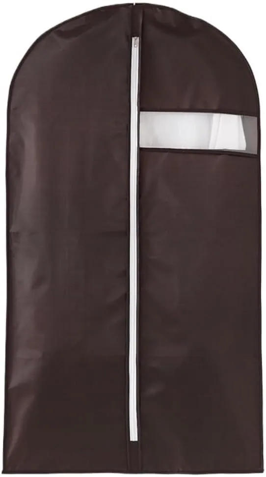 Habrur Clothes Cover 5 Pack Foldable Garment Bag Non-Woven Suit Bag with Clear Window Garment Bags Suit Bags (Color : A, Size : 58 * 88cm)