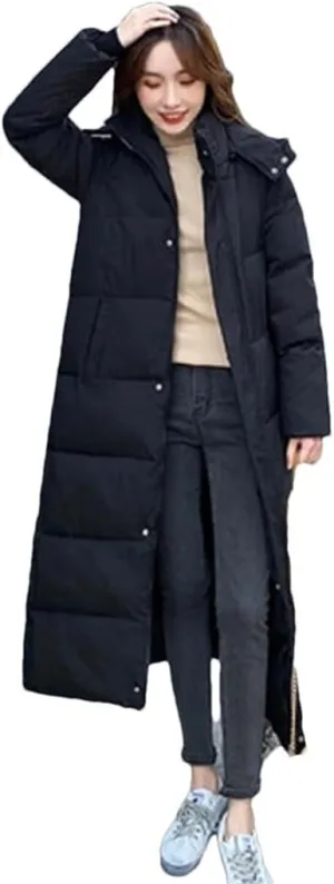 Haitpant Female Down Cotton Padded Coat Parkas Loose Hooded Long Simple Winter Jacket Women Clothes Warm Outerwear