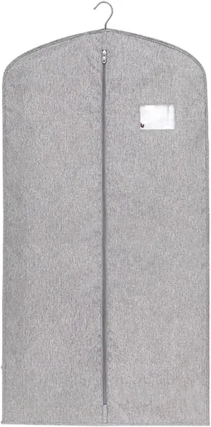 Hanging Garment BagGarment Bags for StorageDustproof Clothes Storage Bag with Zipper, for Wedding Dresses, Coats, Suits, Clothes(Gray,43.3in/110cm)