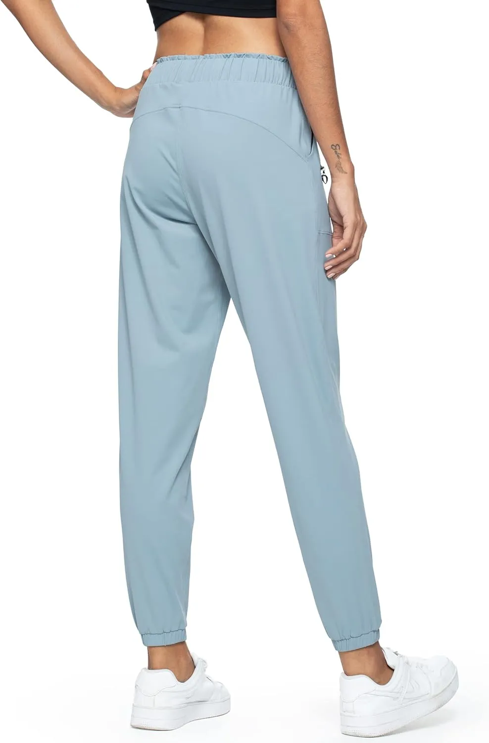 Haowind Joggers for Women with Pockets Elastic Waist Workout Sport Gym Pants Comfy Lounge Yoga Running Pants