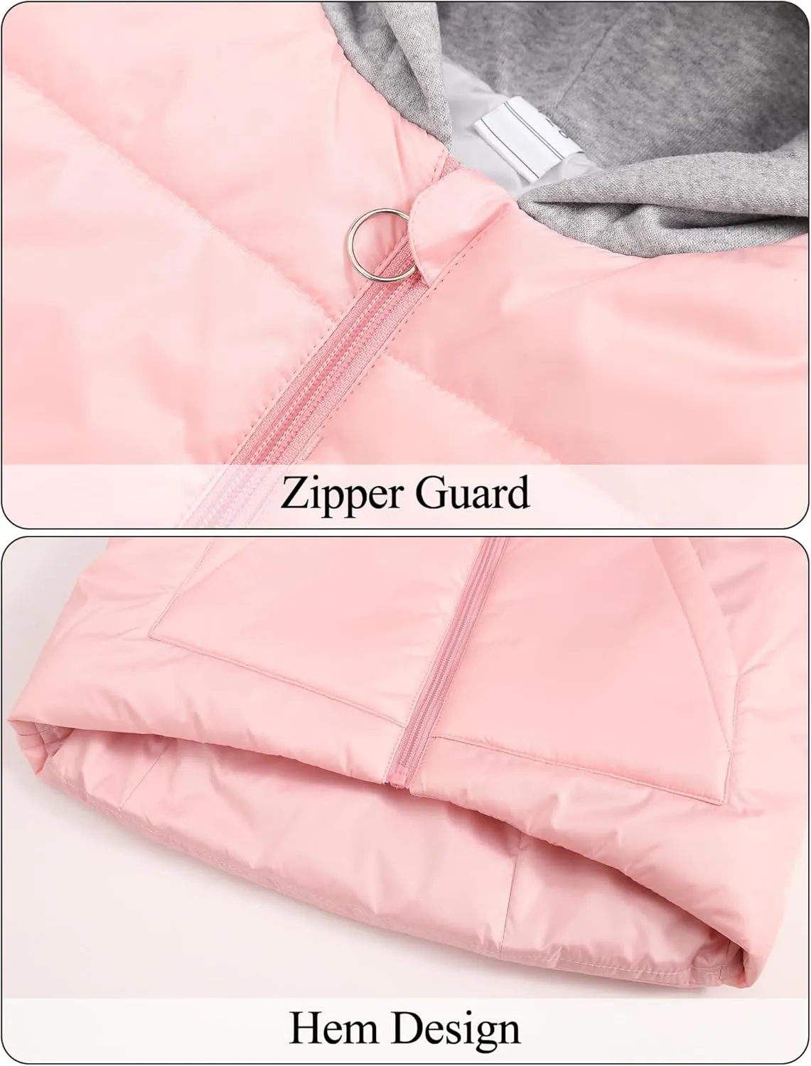 Happy Cherry Girls Puffer Vest Hooded Kids Water Resistant Jacket Sleeveless Windproof Thick Outerwear Gilet