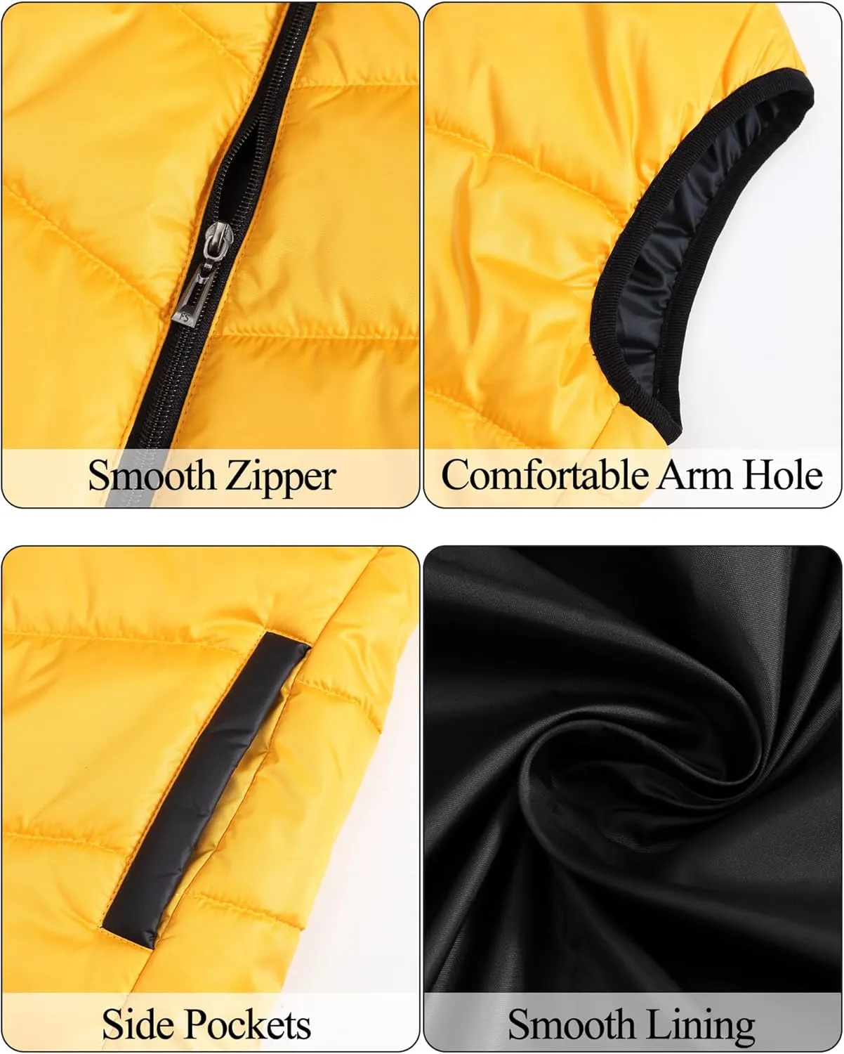 Happy Cherry Girls Puffer Vest Hooded Kids Water Resistant Jacket Sleeveless Windproof Thick Outerwear Gilet