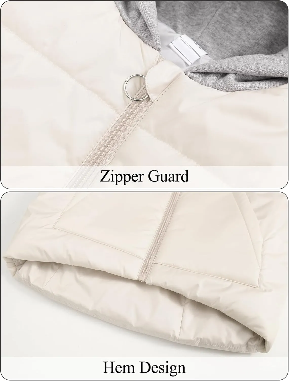 Happy Cherry Girls Puffer Vest Hooded Kids Water Resistant Jacket Sleeveless Windproof Thick Outerwear Gilet