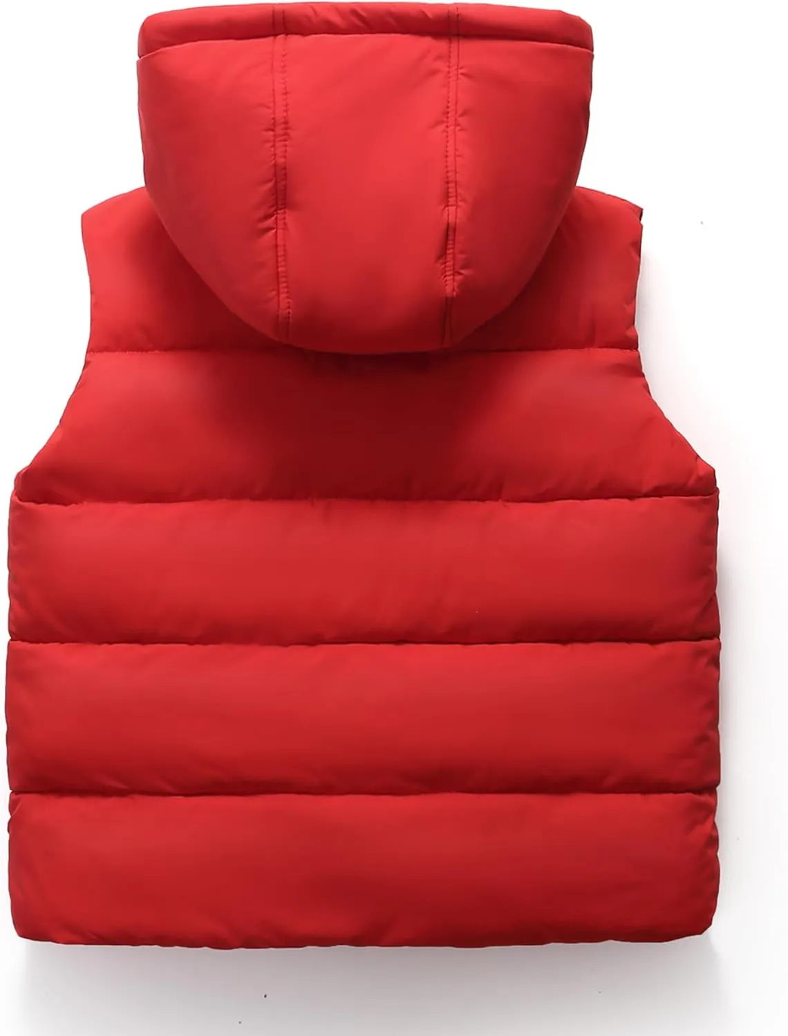 Happy Cherry Hooded Down Puffer Vest Boys Kids Lightweight Sleeveless Jacket Fall Winter Thick Windproof