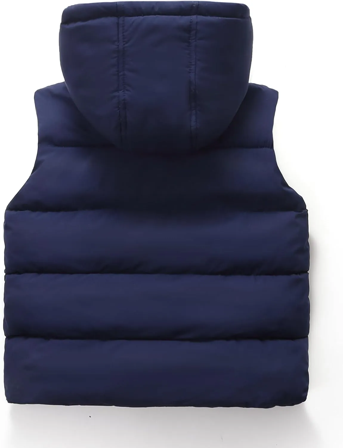 Happy Cherry Hooded Down Puffer Vest Boys Kids Lightweight Sleeveless Jacket Fall Winter Thick Windproof