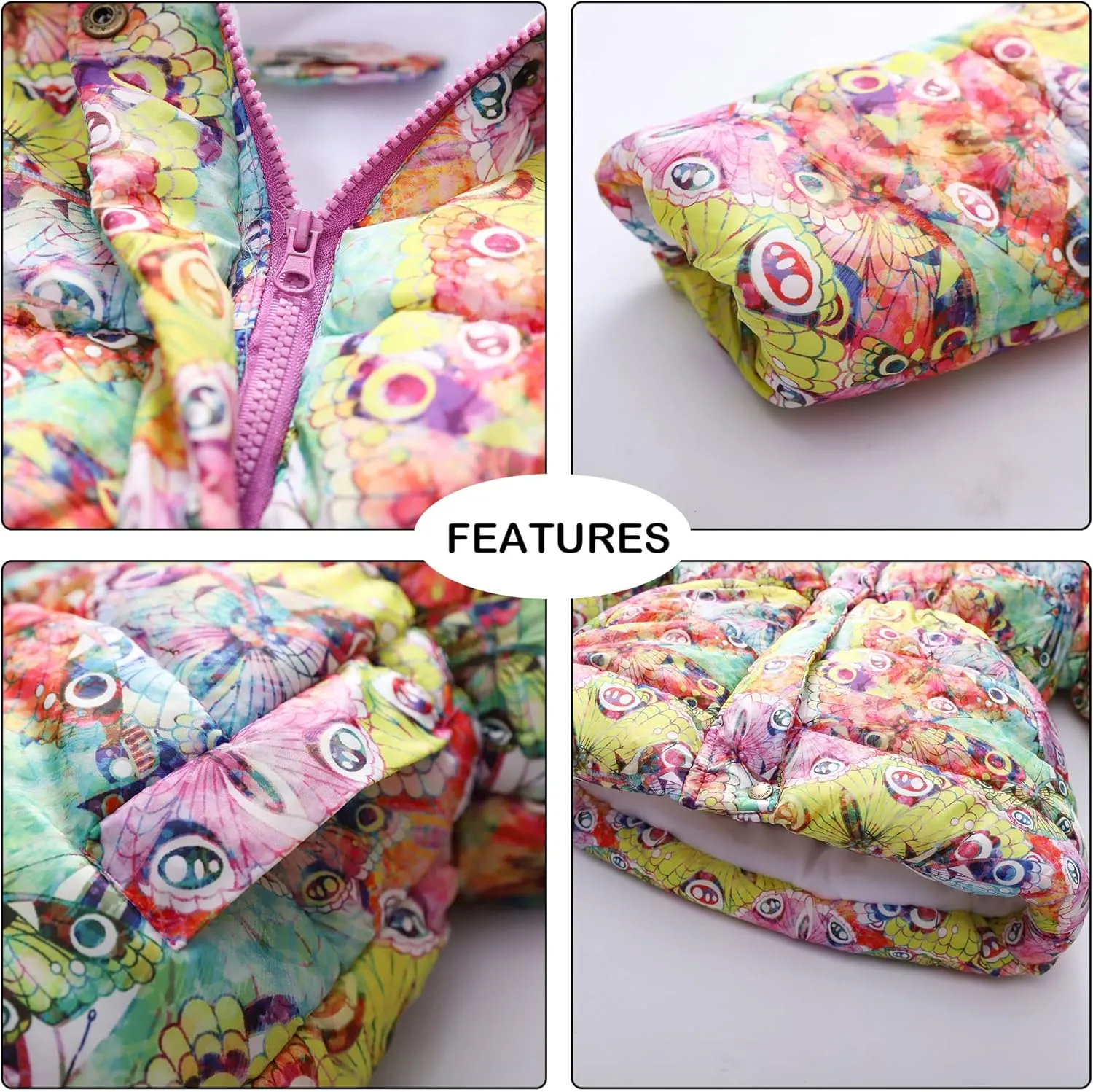 Happy Cherry Toddler Girls Winter Coats Clothes Warm Outwear Jacket Thick Windproof Parka Hooded