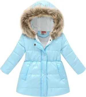 Happy Cherry Toddler Girls Winter Coats Clothes Warm Outwear Jacket Thick Windproof Parka Hooded