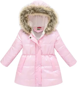 Happy Cherry Toddler Girls Winter Coats Clothes Warm Outwear Jacket Thick Windproof Parka Hooded