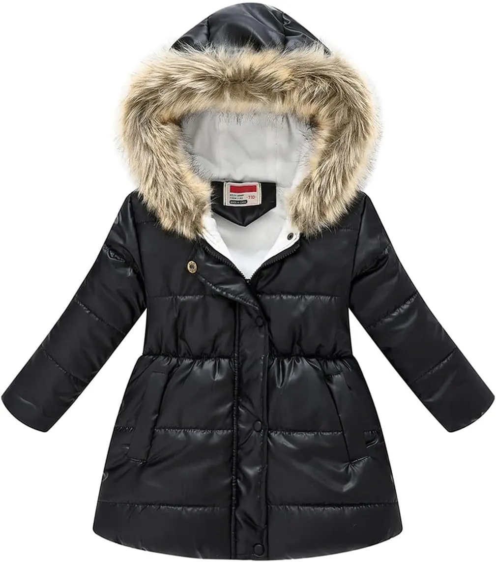 Happy Cherry Toddler Girls Winter Coats Clothes Warm Outwear Jacket Thick Windproof Parka Hooded