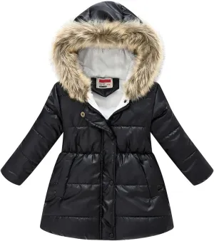 Happy Cherry Toddler Girls Winter Coats Clothes Warm Outwear Jacket Thick Windproof Parka Hooded