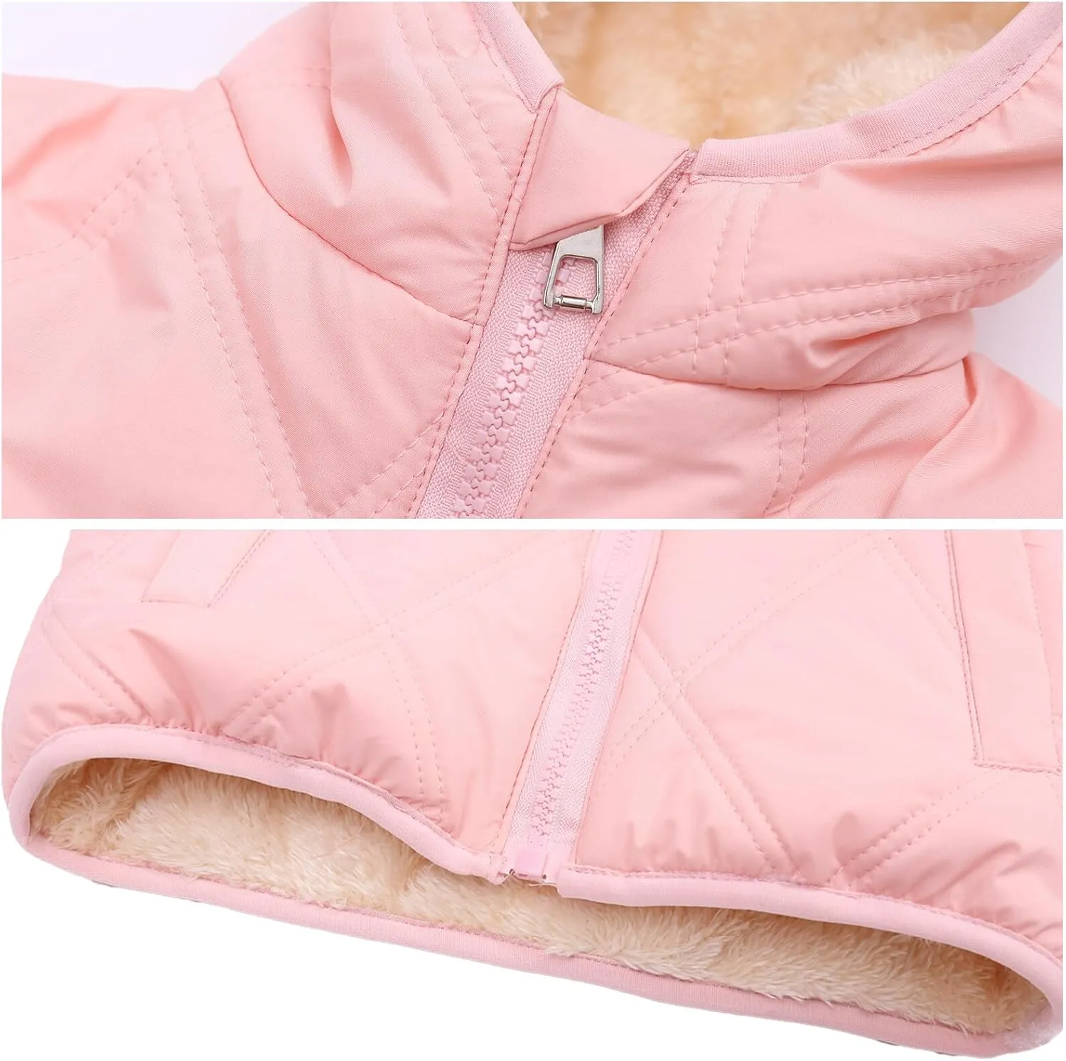 Happy Cherry Toddler Winter Jacket Windproof Down Jacket Warm Snowsuit Hooded Coat Soft Light Weight Outerwear