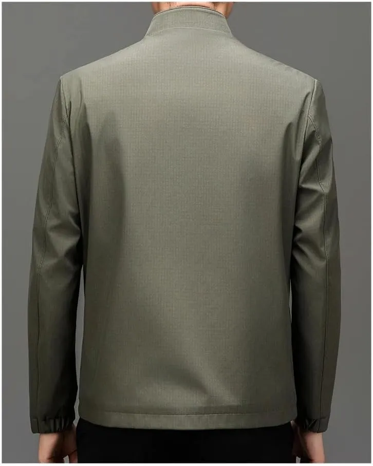 Hgvcfcv Men's Jacket Turn-Down Collar Men's Jacket Business Casual Solid Color Jacket For Men Work Coat