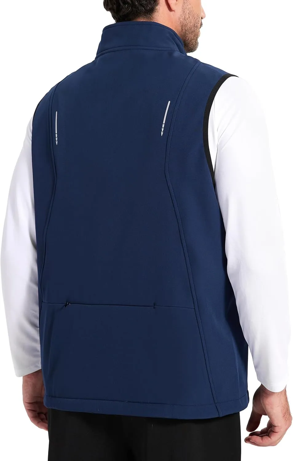 HOTSUIT Water Resistant Golf Vest for Men Lightweight Mens Winter Vests Outerwear with 7 Pockets Softshell Fleece Vest