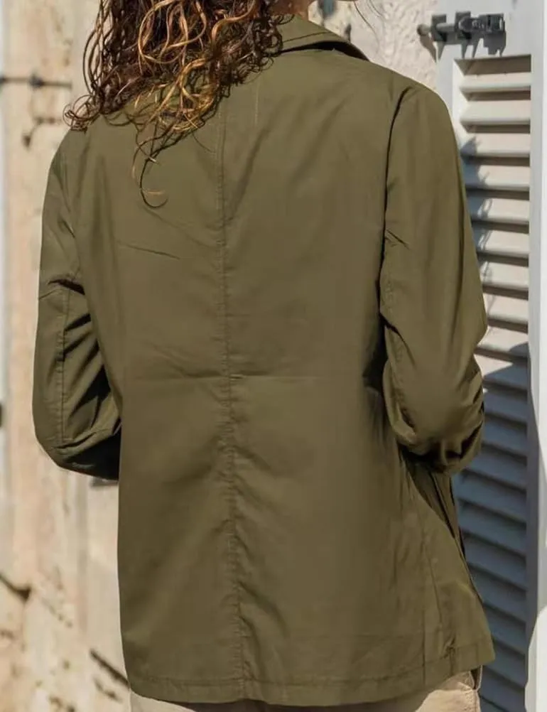 IDEALSANXUN Linen Blazer Women Spring Summer Casual Lightweight Jackets Business Outfits Office Work Tops