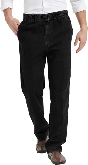 IDEALSANXUN Mens Elastic Waist Jeans