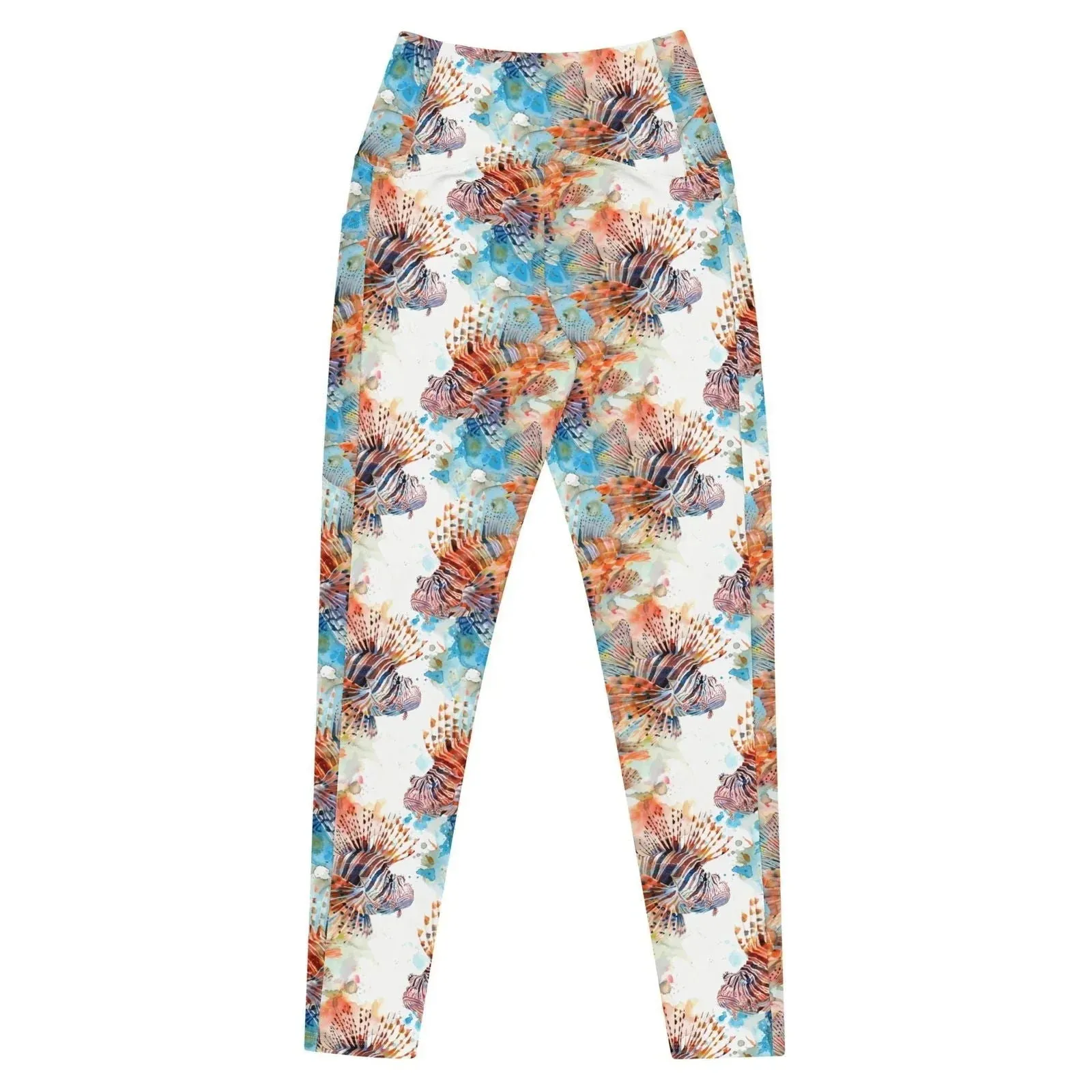 Invasive Lionfish Eco Swim Leggings With Pockets