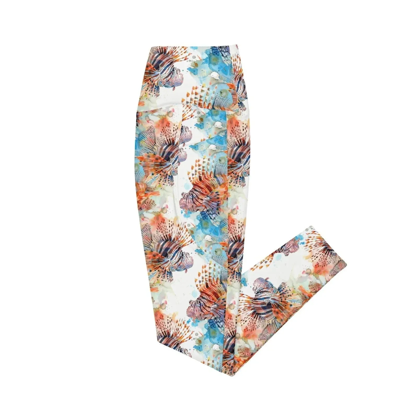Invasive Lionfish Eco Swim Leggings With Pockets