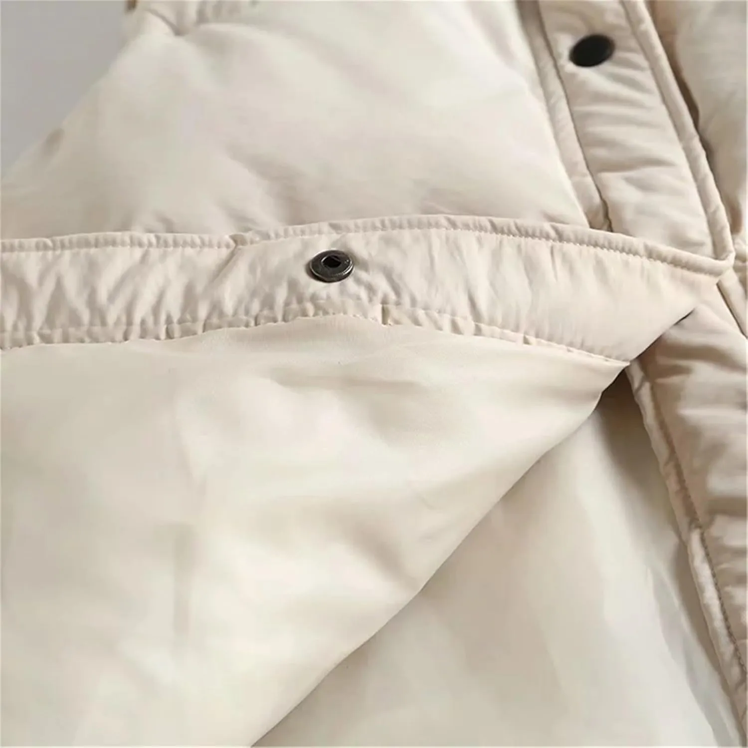 Jegsnoe Women Vest Jacket Drawstring Stand Collar Vest Cotton Padded Winter Windproof Waistcoat