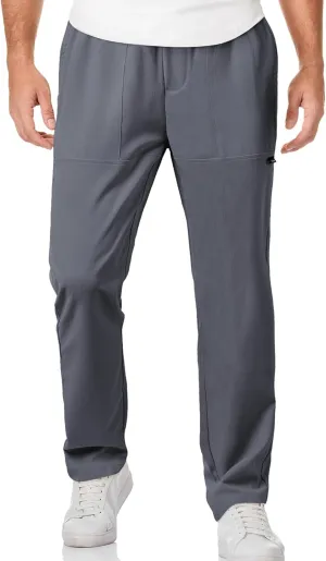 JMIERR Mens Casual Lightweight Pants Stretch Elastic Waist Drawstring Jogging Sweatpants Pants