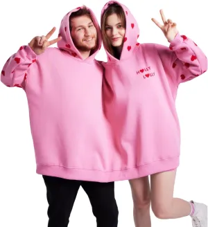 Jongdari Couples Hoodies, Two Person Hoodie Couple Sweaters Funny Matching Hoodies